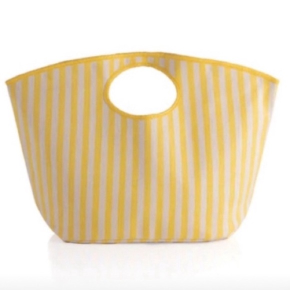 Shiraleah NWT Lolita yellow striped tote - Picture 3 of 4